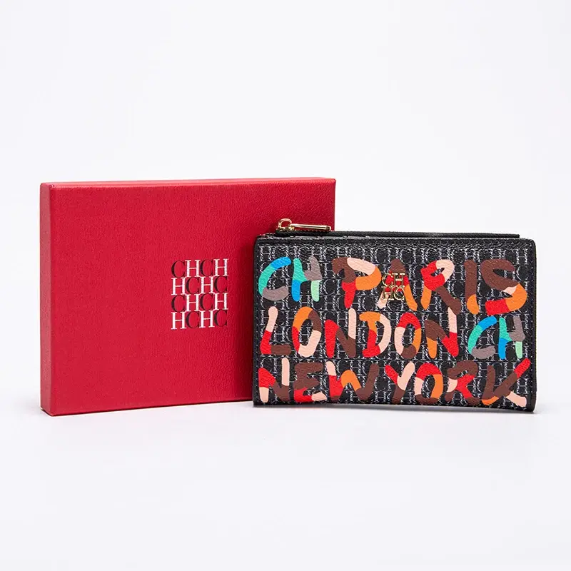 CHCH Women's Wallet 2025 Spring New Cartoon Printed Women's Credit Card Bag ID Bag