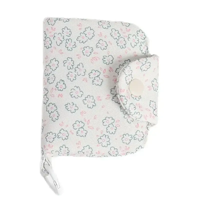 1PC Cute Student Coin Purse Card Simplicity Floral Korean Fashion Wallet Card Holder for Girls Portable Cute Small Storage Bag