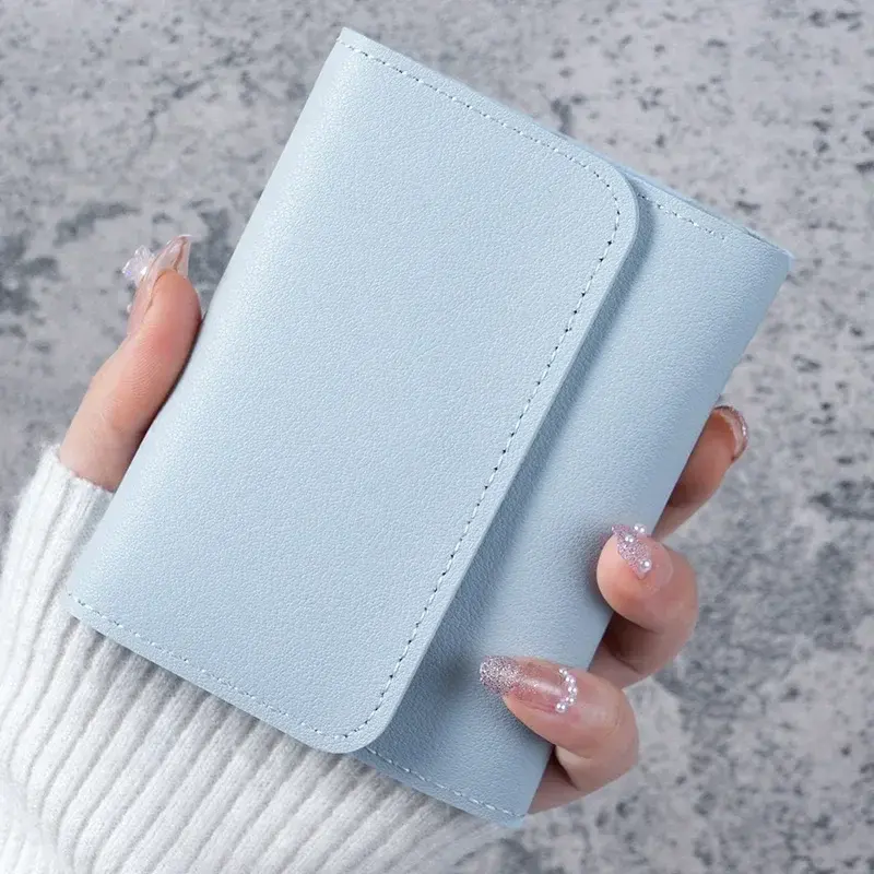 Multifunctional Card Bag Simple Short Women's Wallet Student Ticket Clip Change 30% Off Ultra-thin Glossy Wallet