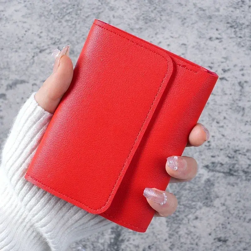 Multifunctional Card Bag Simple Short Women's Wallet Student Ticket Clip Change 30% Off Ultra-thin Glossy Wallet