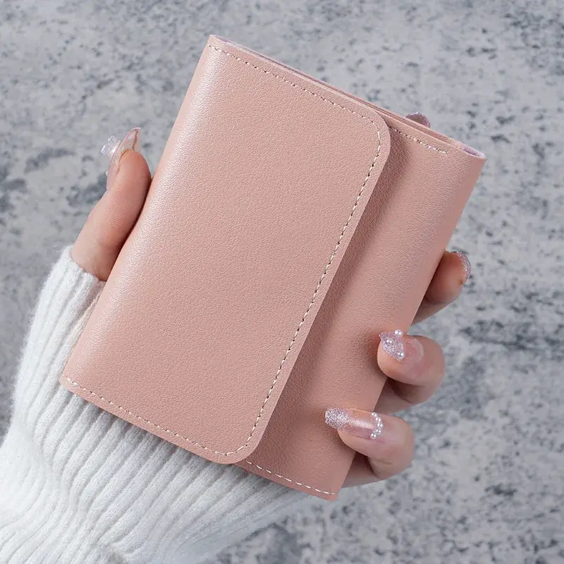 Multifunctional Card Bag Simple Short Women's Wallet Student Ticket Clip Change 30% Off Ultra-thin Glossy Wallet