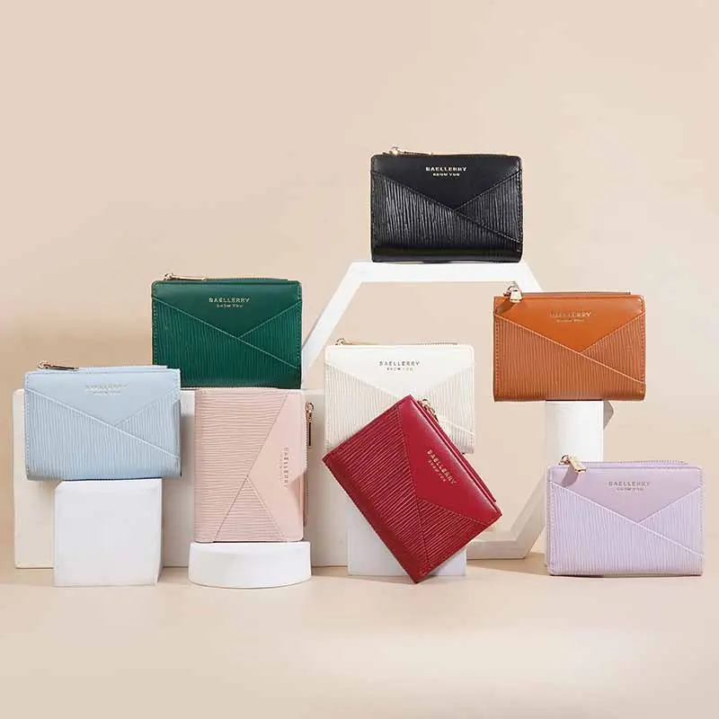 New High-end Purse Pu Leather Card Bag Mini Wallet Ladies Money Clip Multifunctional Wallet Women Short Certificate Storage Bags