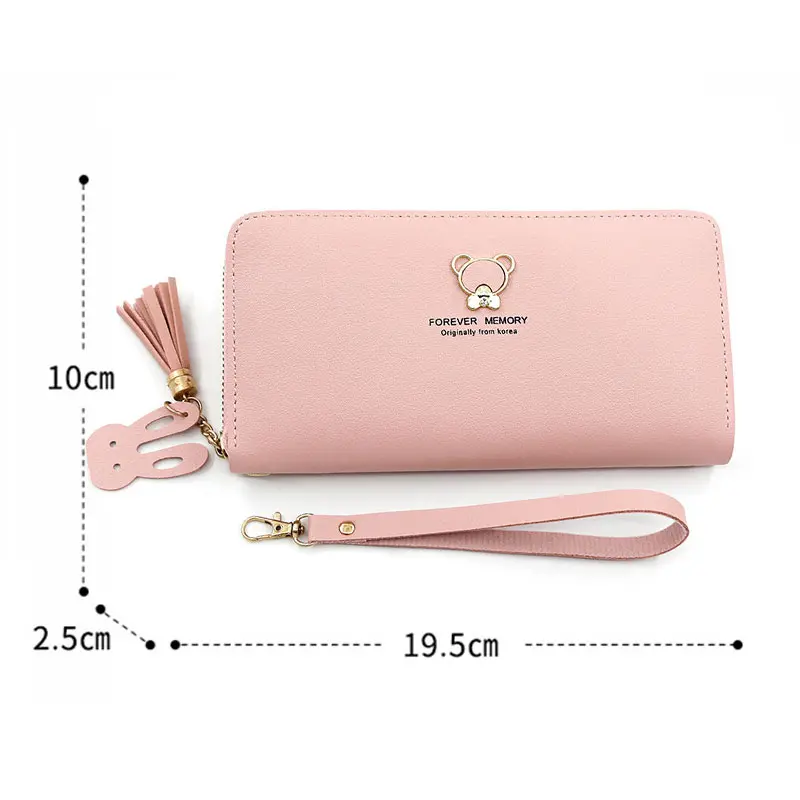 New Large Capacity Women Long Wallets Simple Zipper Phone Bag Card Holder Female Purse Coin Pocket Cute Wallet For Girls