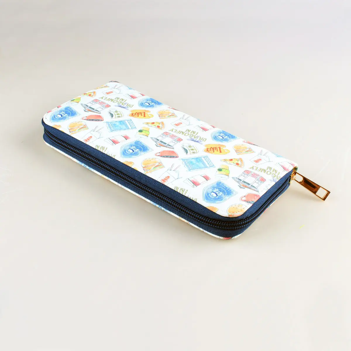 Large Capacity Cartoon Pattern Clutch Wallet with Zipper - Versatile Credit Card and Coin Purse