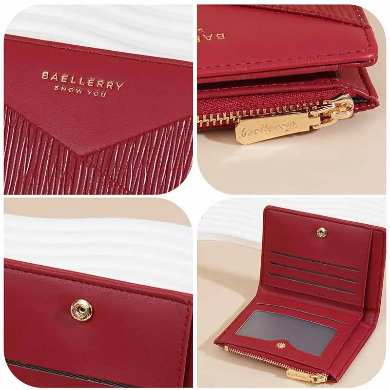 New High-end Purse Pu Leather Card Bag Mini Wallet Ladies Money Clip Multifunctional Wallet Women Short Certificate Storage Bags