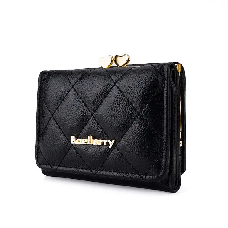 Short Mini Clutch Three Fold Hasp Wallet Short Credit Card Holder for Women Fashion Cute Card Case Coin Purse Cute Ladies Wallet