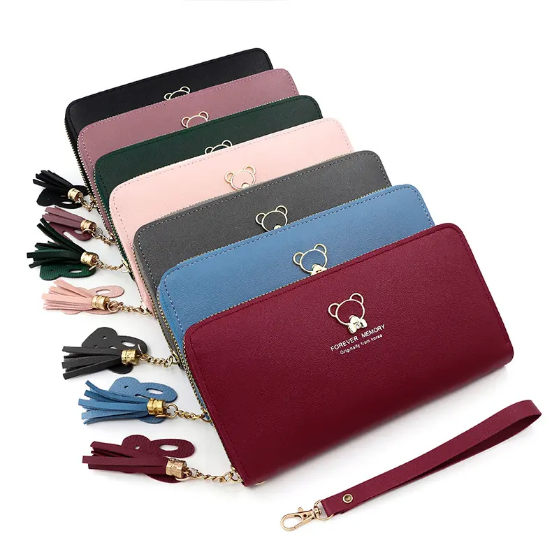New Large Capacity Women Long Wallets Simple Zipper Phone Bag Card Holder Female Purse Coin Pocket Cute Wallet For Girls