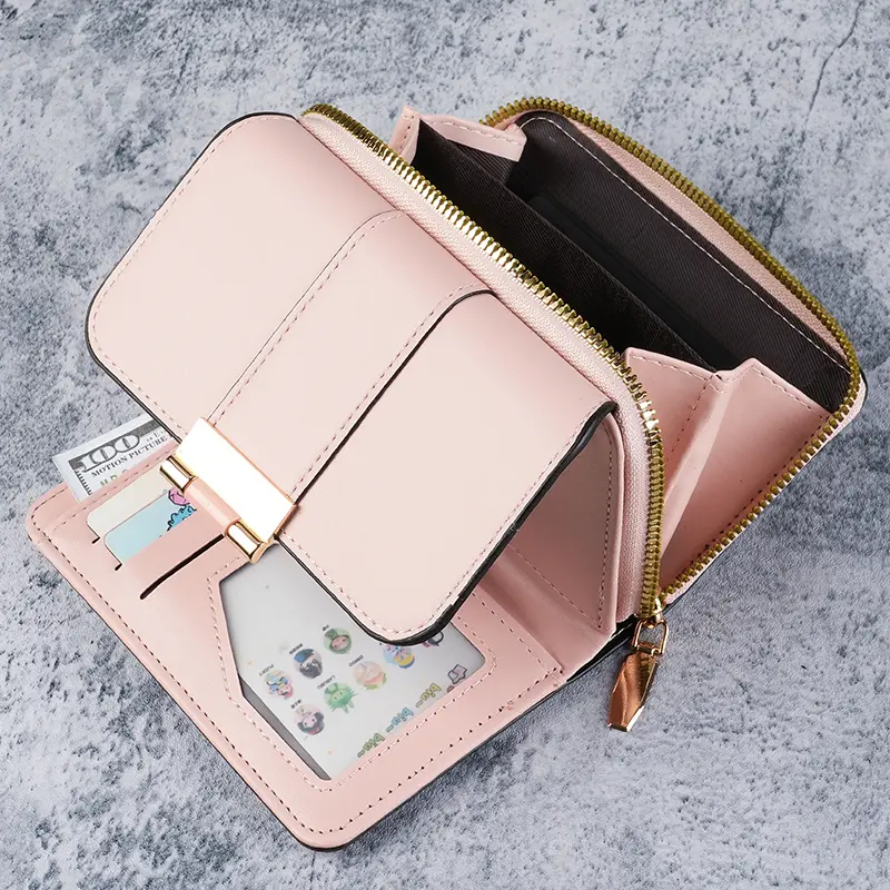 Fashionable new cross-border women's wallet with multiple card slots and large capacity wallet, retro multifunctional zero walle