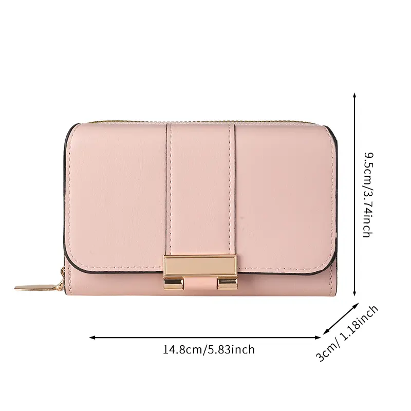 Fashionable new cross-border women's wallet with multiple card slots and large capacity wallet, retro multifunctional zero walle