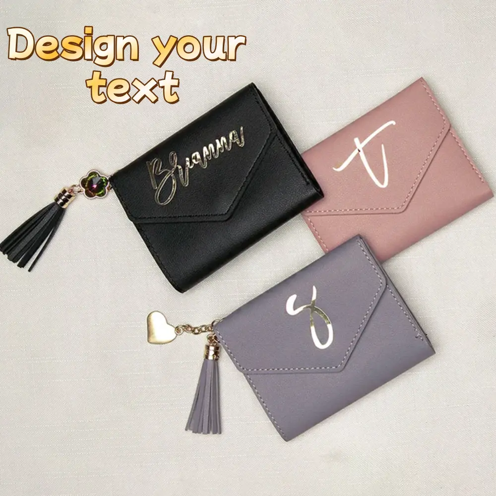 Customized Personalized Short Tassel Pendant Womens Wallet Waterproof Custom Luxury Fashion High Quality Little Girl Coin Purse