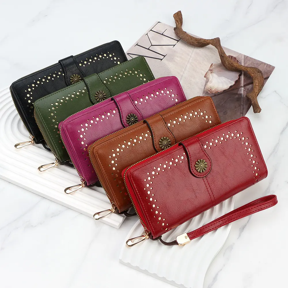New Fashion Women Wallets Long High Quality PU Leather Card Holder Classic Female Purse Large Capacity Zipper Wallet For Women