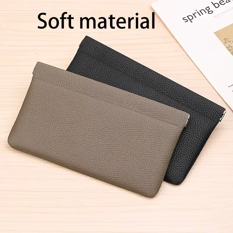 Real Cowhide, Long Wallet, Passport, Driver's License, Document Holder, Data Cable, Cosmetic Bag, Storage wallets for women