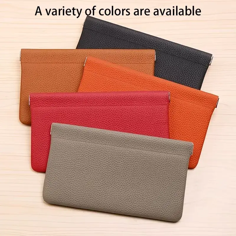 Real Cowhide, Long Wallet, Passport, Driver's License, Document Holder, Data Cable, Cosmetic Bag, Storage wallets for women