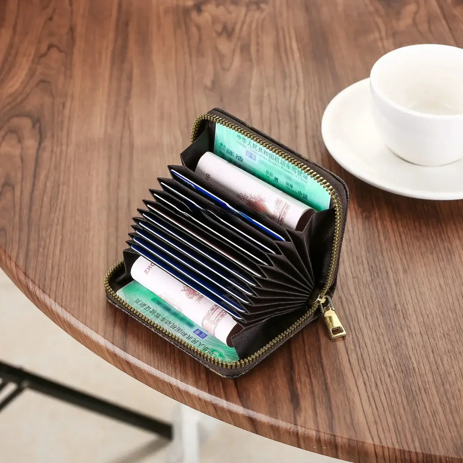 Women Luxury Multi-Function Casual Wallet Multi Card Slot Card Holder Zipper Purse Clutch PU Money Bag Coin Purses Cardholder