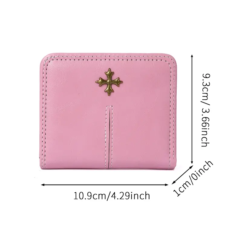 Small market spot wholesale women's wallet ins zipper fashion card bag retro simple large capacity wallet zero wallet