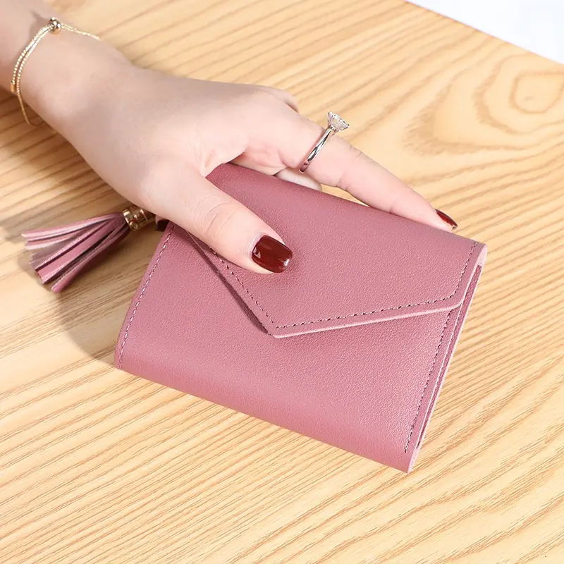 Small Women's Wallet Short Clip Business Card Holder Bag