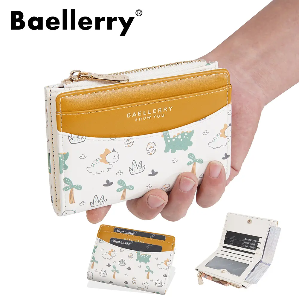 Baellerry RFID-Free Long Wallet for Women 2025 - Secure Zipper Closure, Multi-Card Holder PU (No RFID Tech)