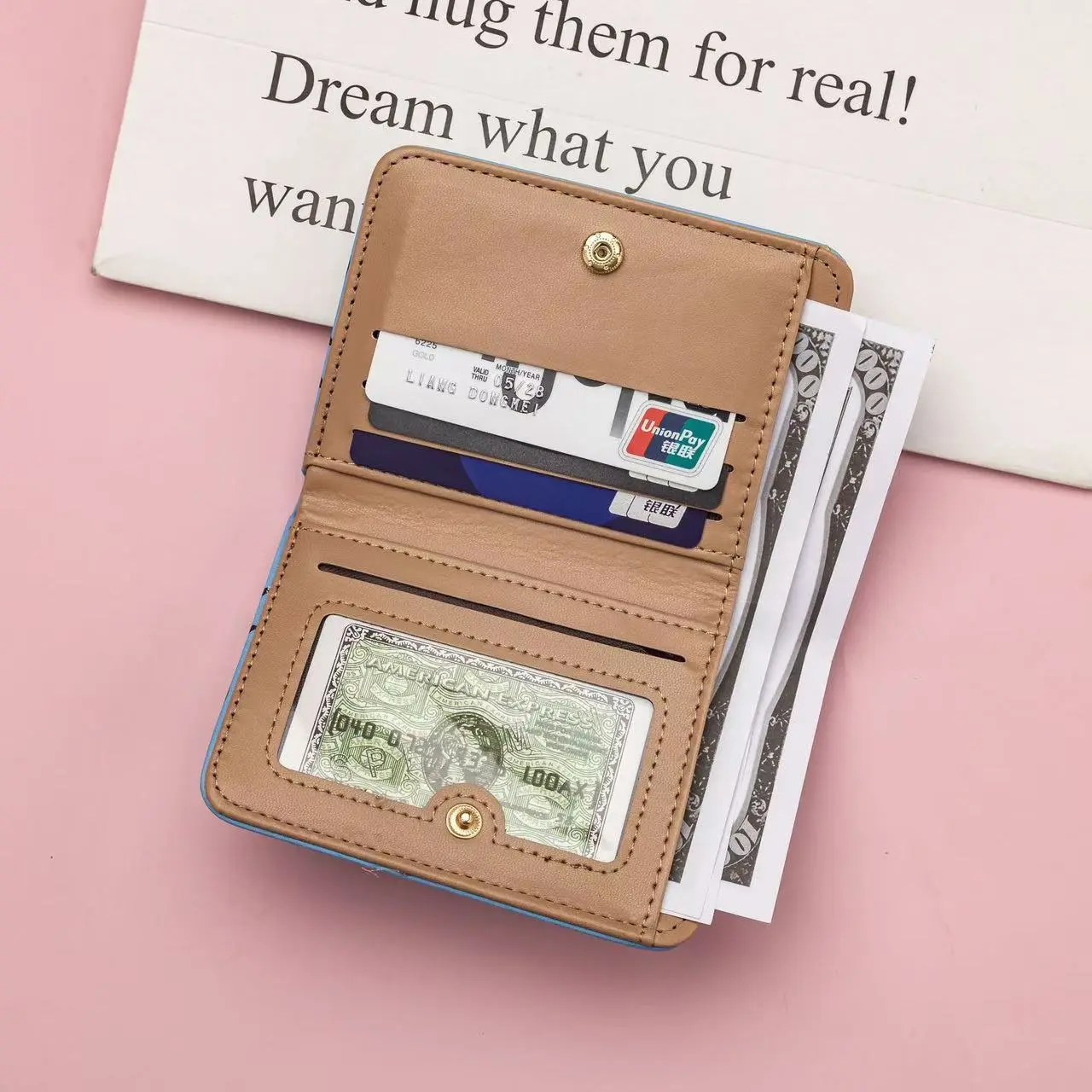 Disney Stitch Large Capacity Multi-card Storage Bag Coin Wallet Key Card Bag ID Card Bank Card Bag