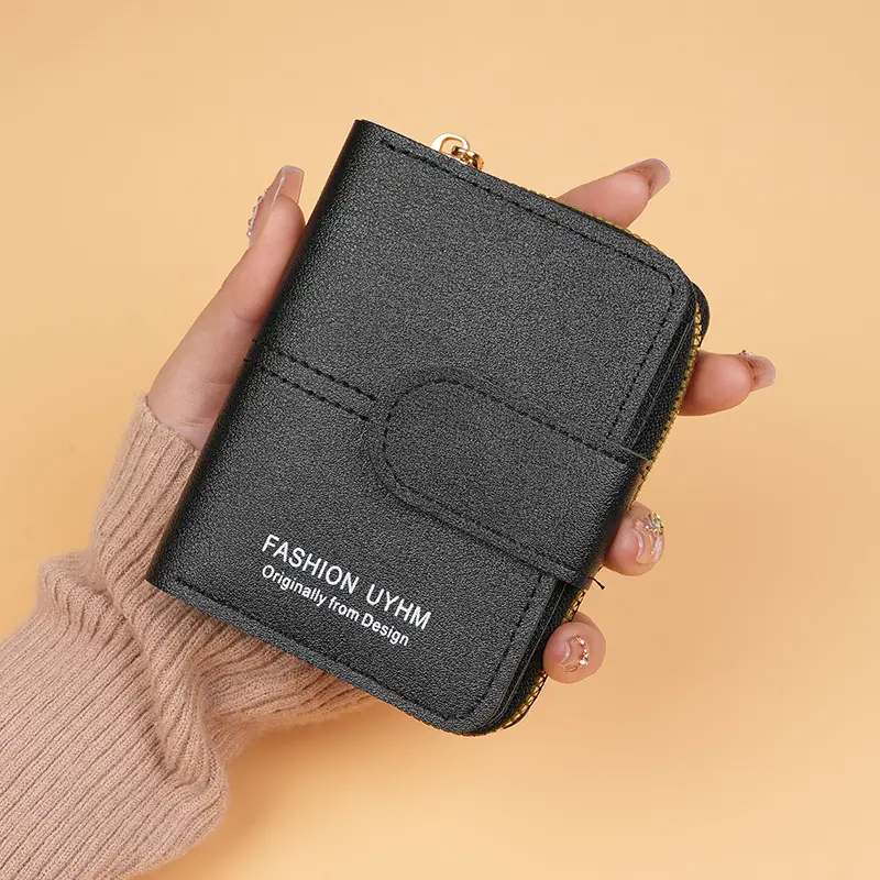 New women's short wallet, popular foreign trade item, multifunctional women's short wallet, student wallet, and coin purse