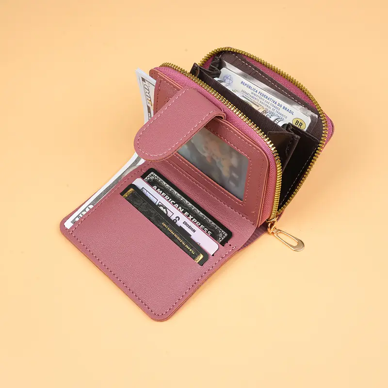 New women's short wallet, popular foreign trade item, multifunctional women's short wallet, student wallet, and coin purse