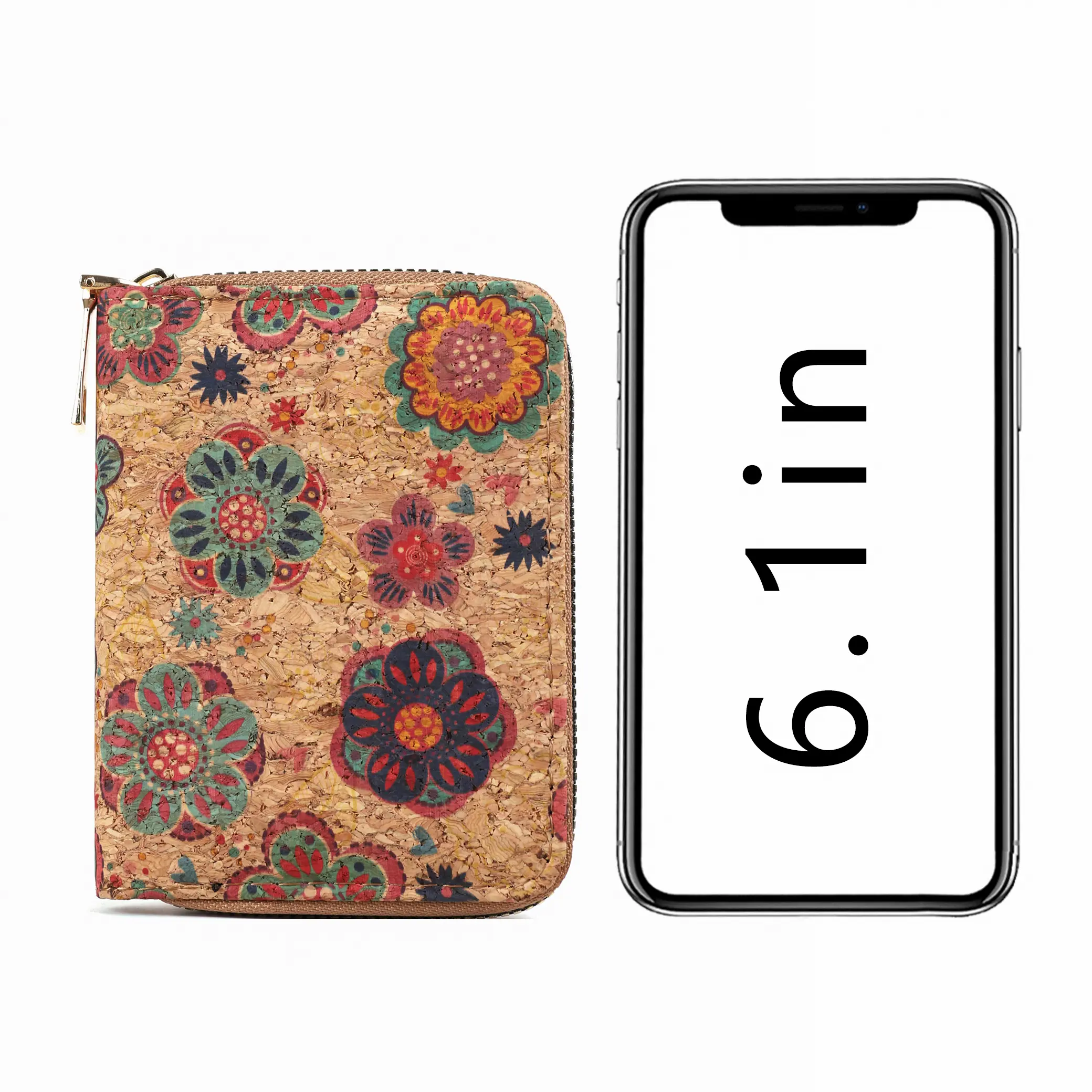 Cross border multifunctional Bohemian style short wallet with wood grain and multiple card slots, women's wallet with large capa