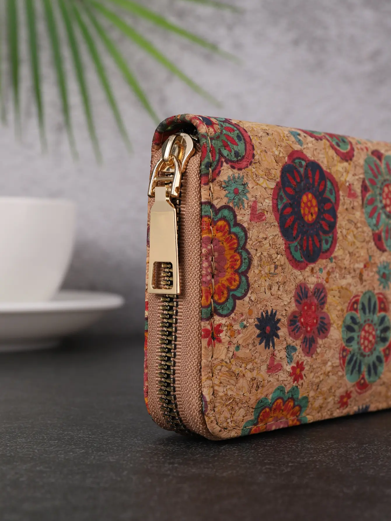Cross border multifunctional Bohemian style short wallet with wood grain and multiple card slots, women's wallet with large capa