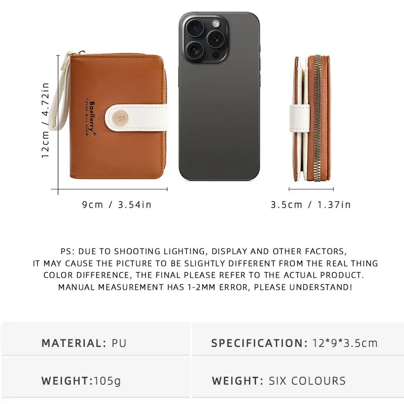 Fashion Vintage RFID Blocking Women Sling Wallet Leather Fold The Zipper Purse Credit Card Holder Coin Purse Wallet for Female