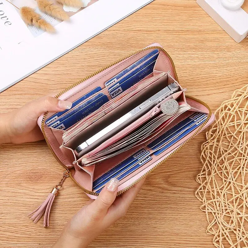 AliExpress Cross-border Explosions Supply Contrast Color Stitching Long Wallet Women's Clutch Bag Women's New Fashion Japanese-K