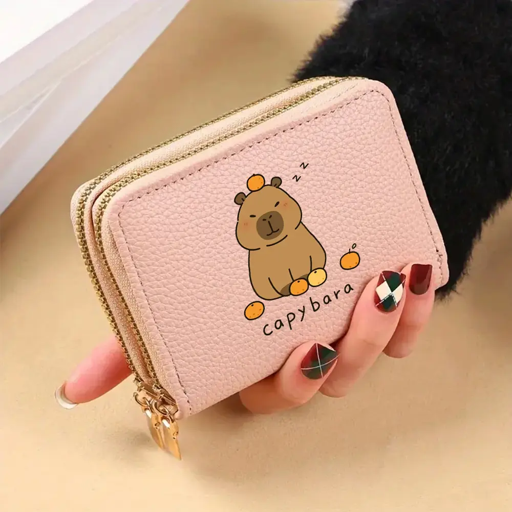 Capibala Wallet Cartoon Short Wallet Cute Lady Card Holder Lady's Birthday Gift