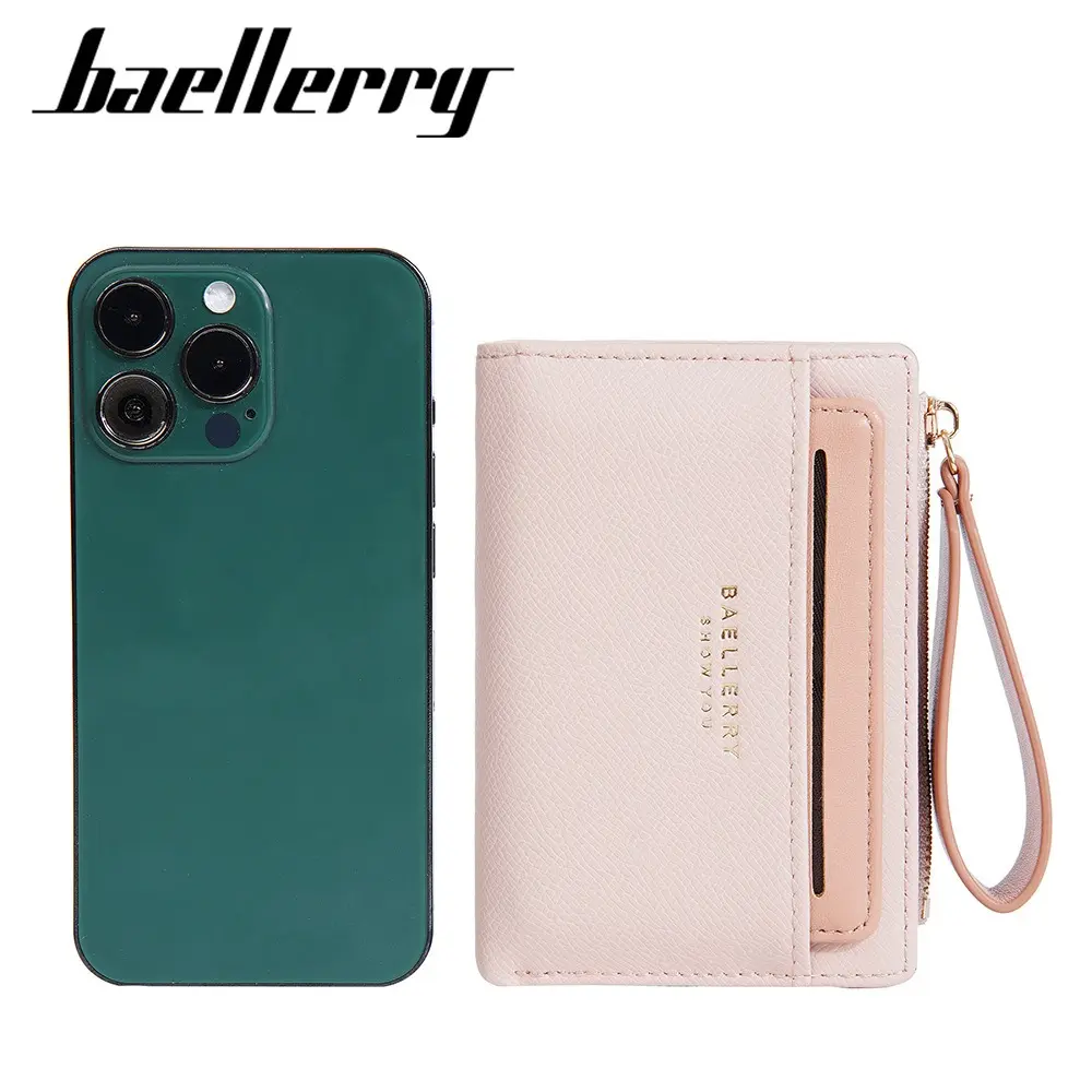 Women's Short Wallet with 8 Card Slots & Zipper Coin Pocket - Blocking Multi-Function Purse (New Design)