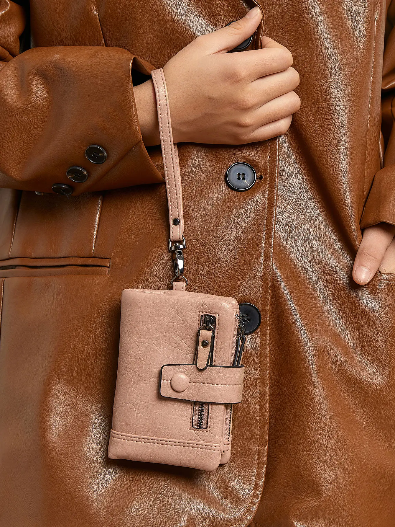 Fashion Women's Wallet RFID Shielding Multifunctional Buckle Zipper Design Short Coin Purse High Quality PU Leather Card Holder