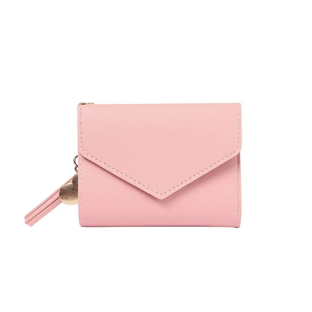 New women's wallet, fringed pendant, lychee pattern wallet, card case and coin purse