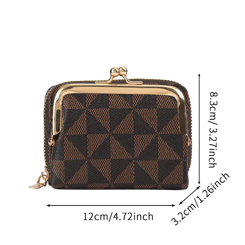 Cross border European and American women's wallet new printed women's short clip zero wallet 30% off versatile women's student w
