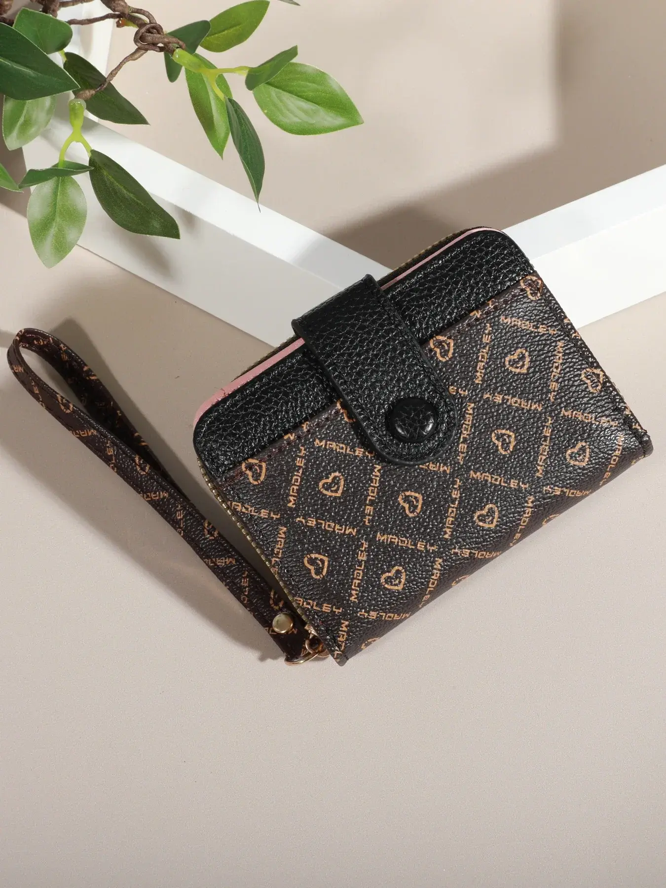 Mini Women Double Zipper Solid Color Card Holder, RFID Faux Leather Multi Card Slot Wallet, Versatile Clutch Purse