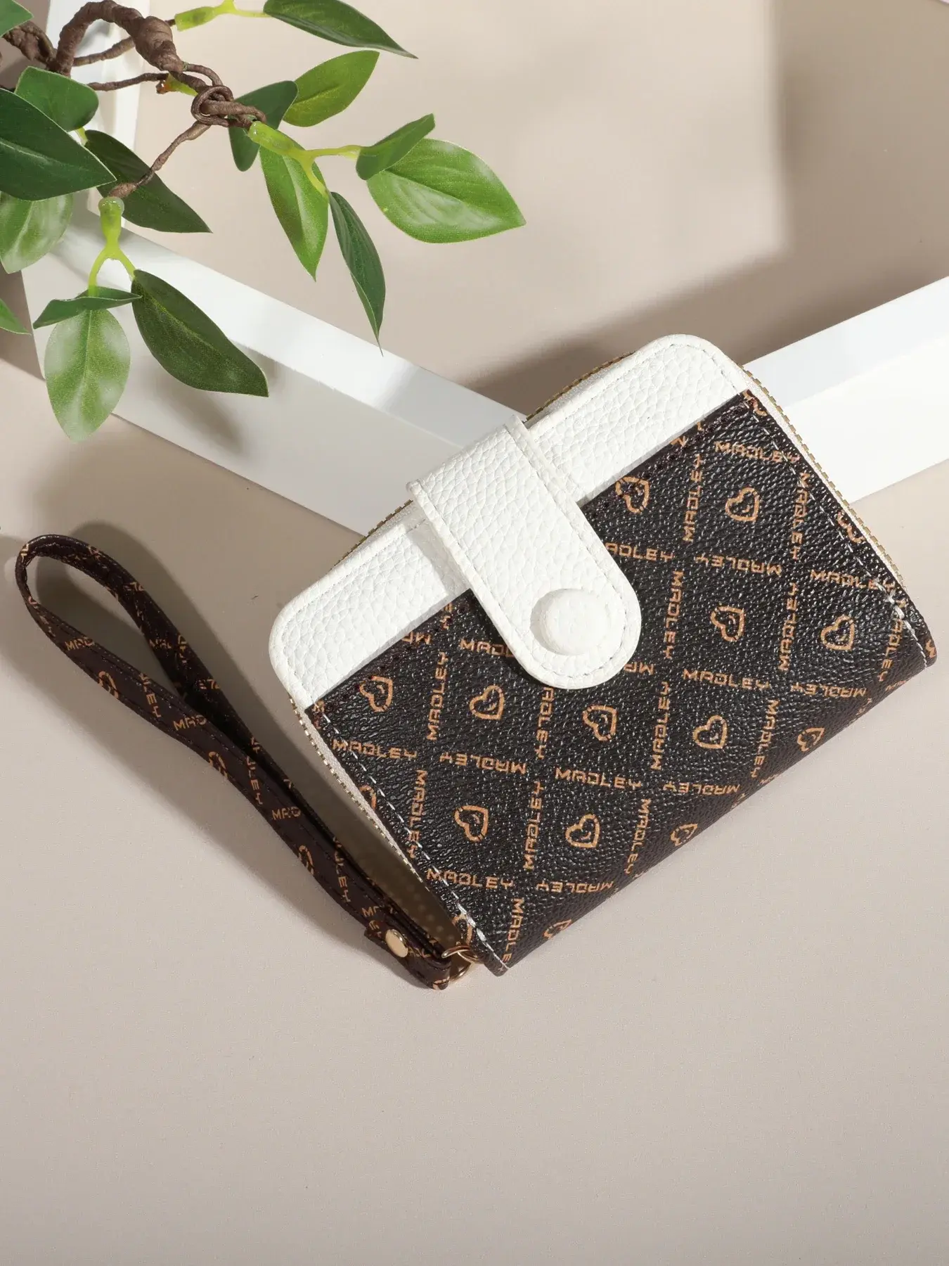 Mini Women Double Zipper Solid Color Card Holder, RFID Faux Leather Multi Card Slot Wallet, Versatile Clutch Purse