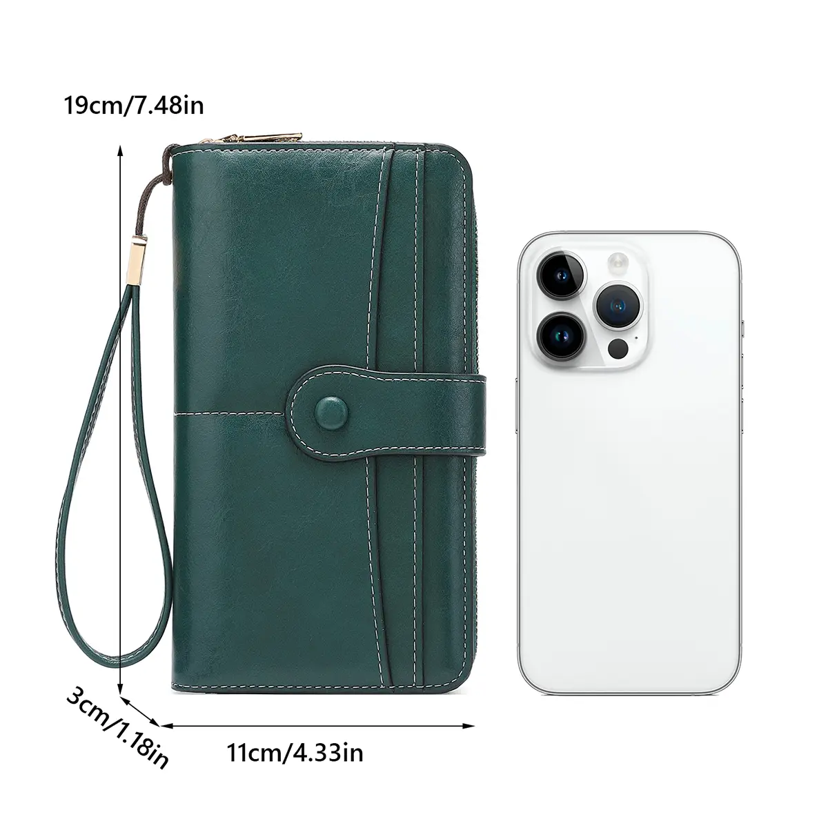 Vintage Large Capacity Women's Wallet RFID Anti-Theft Brushed Fabric Simple Fashion Multi-Card Long Handbag