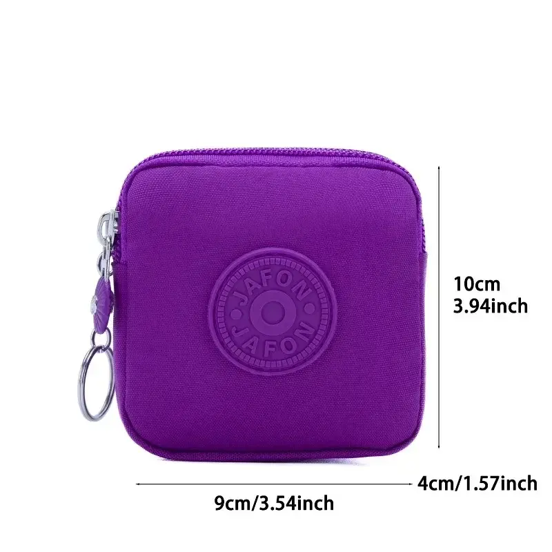 1PC Nylon Zipper Coin Purse Mini Wallet for Women, Suitable for Credit Cards, Ids, Keys, And Earphones.