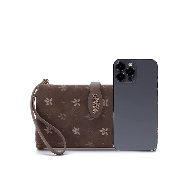2263 long wallet 2025 Korean PU leather printed multi-functional fashion multi-card folding large capacity clutch bag daily hous