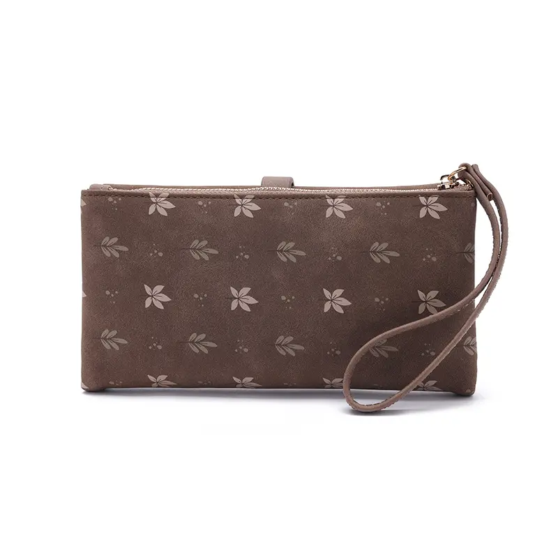 2263 long wallet 2025 Korean PU leather printed multi-functional fashion multi-card folding large capacity clutch bag daily hous