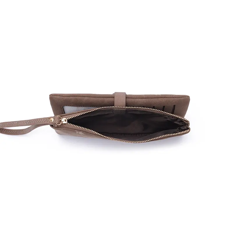 2263 long wallet 2025 Korean PU leather printed multi-functional fashion multi-card folding large capacity clutch bag daily hous