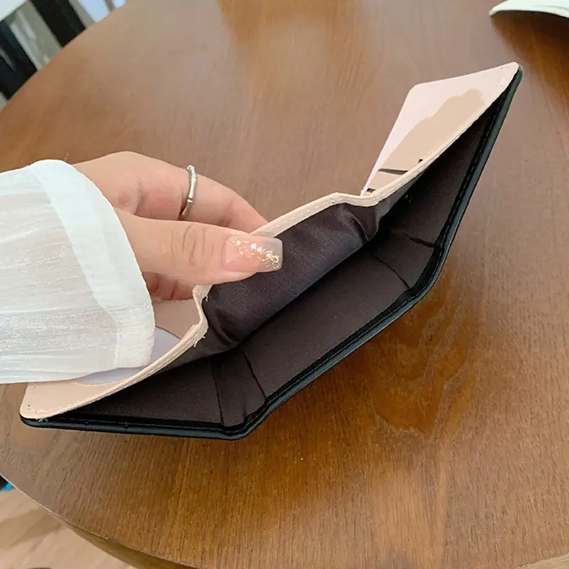 1Pcs Women's Wallet Ins Mini Bow Short Coin Purse Female Portable Simple Small Credit Card Holder Folding Wallets for Ladies