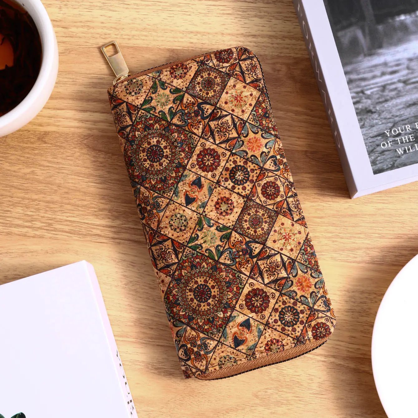 1 Piece Random Pattern Vintage Bohemian Printing Long Wallet Women Hand Bag