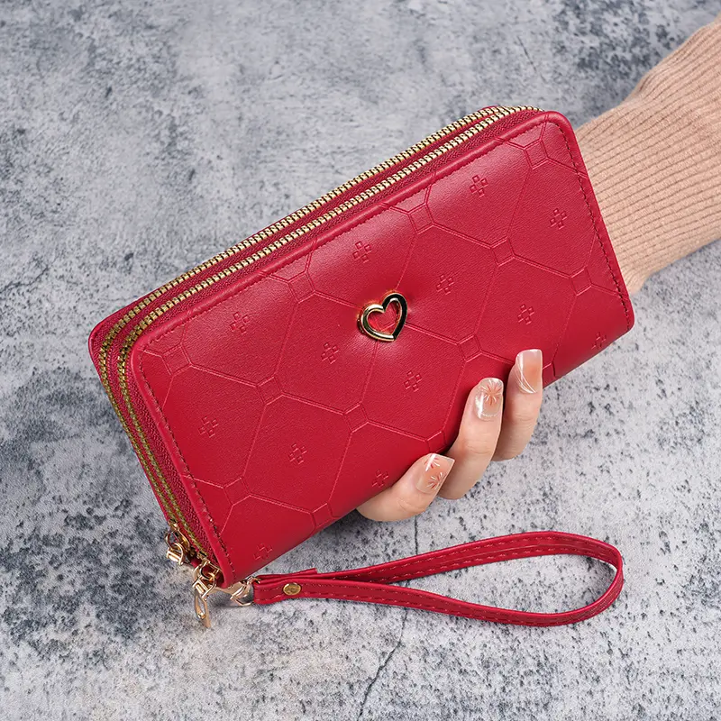 Personality new purse girls long double zipper wallet luxury Japan and South Korea fashion large capacity clutch bag 20%