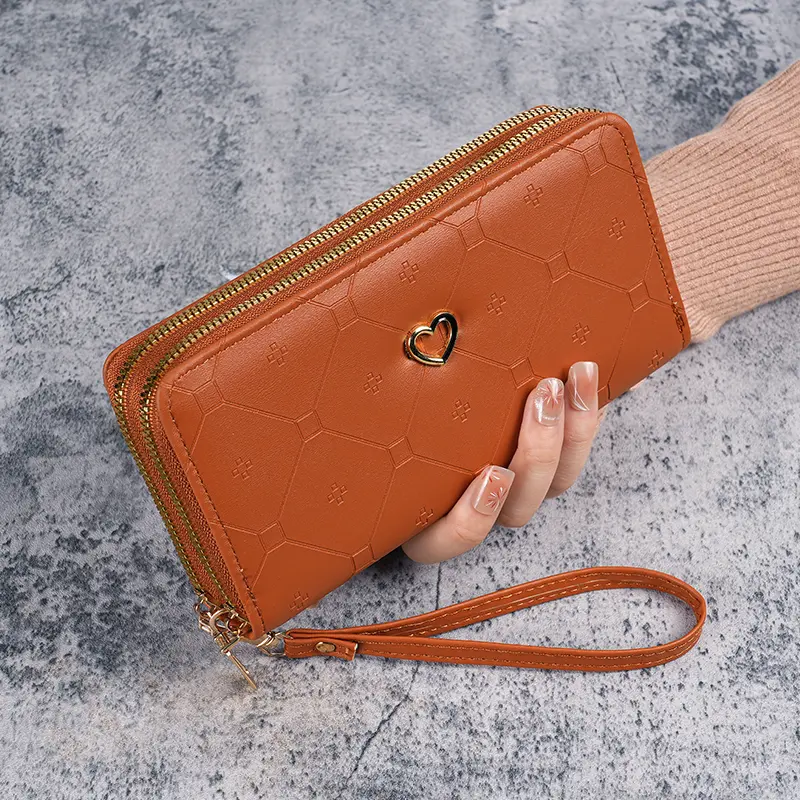 Personality new purse girls long double zipper wallet luxury Japan and South Korea fashion large capacity clutch bag 20%