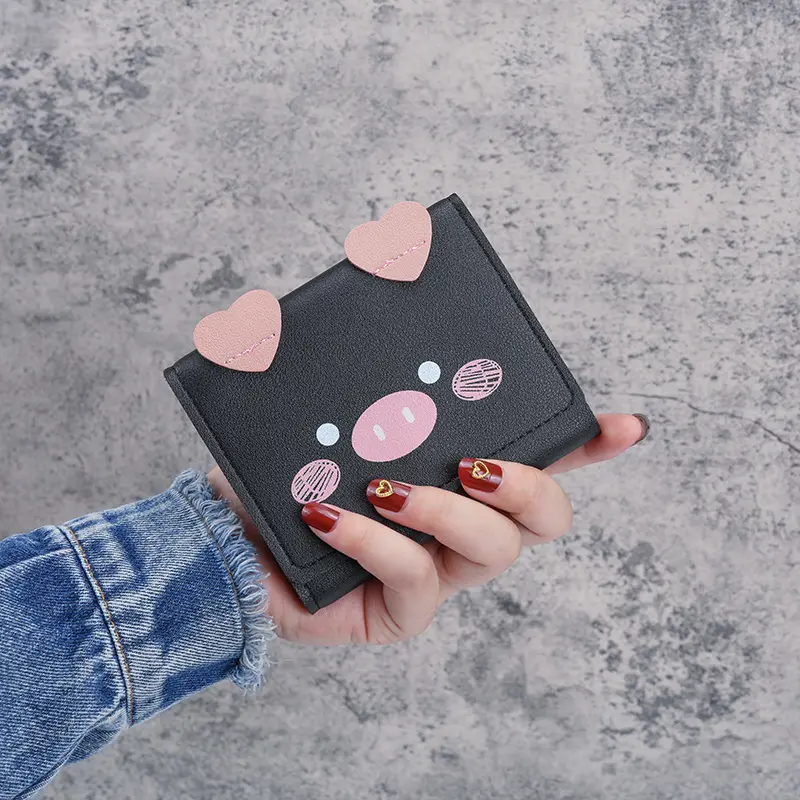 Wholesale foreign trade short wallet female cartoon cute student wallet Korean version of multi-card ladies wallet
