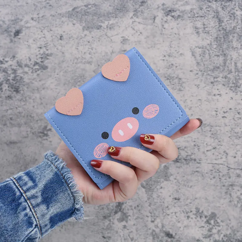 Wholesale foreign trade short wallet female cartoon cute student wallet Korean version of multi-card ladies wallet