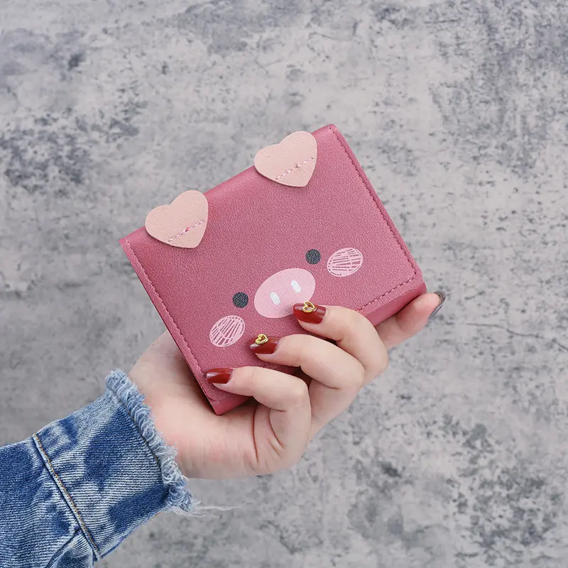 Wholesale foreign trade short wallet female cartoon cute student wallet Korean version of multi-card ladies wallet