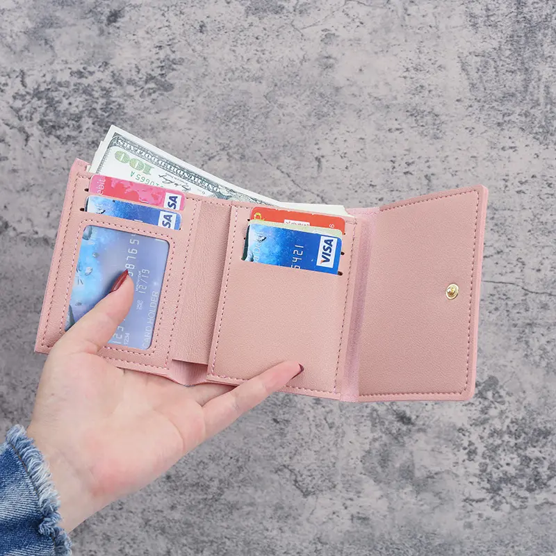 Wholesale foreign trade short wallet female cartoon cute student wallet Korean version of multi-card ladies wallet