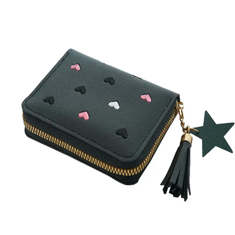 New Mini Wallet Multi functional Wallet Embroidered Wallet Clip Women's Zero Wallet