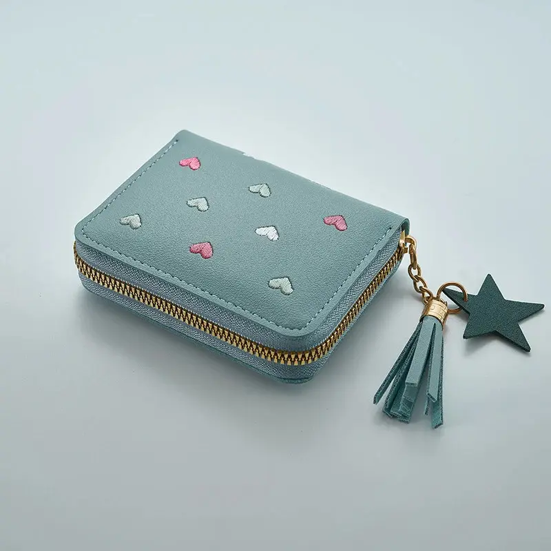New Mini Wallet Multi functional Wallet Embroidered Wallet Clip Women's Zero Wallet